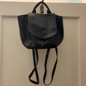 Coach Black Leather Backpack